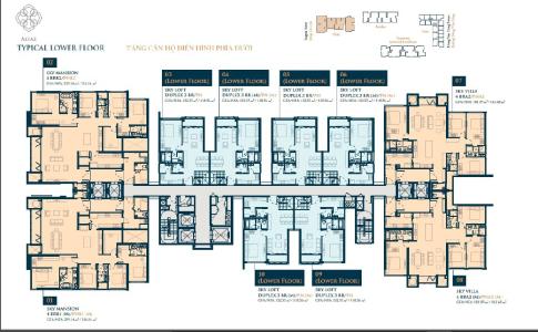 Mặt bằng căn hộ Căn hộ Feliz en Vista Căn hộ Feliz en Vista tầng 12B nội thất cơ bản