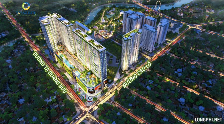 Phối cảnh căn hộ Topaz Elite Căn hộ Topaz Elite tầng 18, ban công hướng Đông Nam thoáng mát.