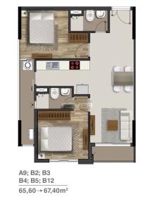 Căn hộ Moonlight Residences Căn hộ tầng 22 Moonlight Residences, nội thất cơ bản