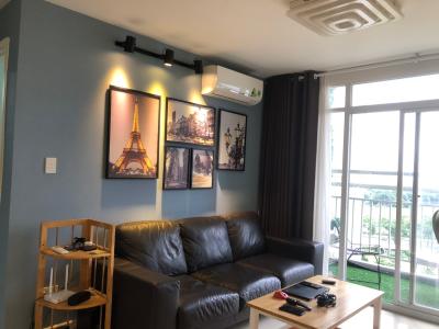 Phòng khách căn hộ Happy City Căn hộ Happy City đầy đủ nội thất view thành phố thoáng mát.