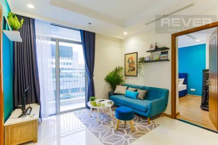 Phòng Khách Căn hộ Vinhomes Central Park tầng thấp Landmark 3 thiết kế hiện đại, trẻ trung