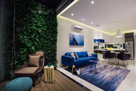 nhà mẫu Angia Skyline Căn hộ An Gia Skyline tầng cao, nội thất cơ bản