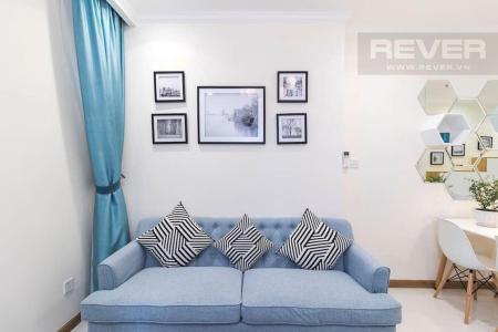 Phòng khách Bán căn hộ 1 phòng ngủ Vinhomes Central Park, tháp Landmark 5, đầy đủ nội thất, ban công Đông Bắc thoáng mát