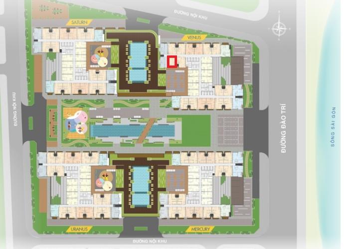 Mặt bằng căn hộ Q7 Saigon Riverside Bán căn hộ Q7 Saigon Riverside ban công hướng Nam, view hồ bơi nội khu