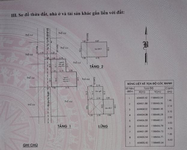Bản vẽ sổ hồng nhà 1 trệt 1 lửng 1 lầu hẻm đường số 15, phường Tân Quy, Quận 7 Bán nhà 1 trệt 1 lầu lửng đường số 15 phường Tân Quy, quận 7, diện tích đất 32.7m2