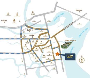 vị trí dự án căn hộ q7 Saigon Riverside Bán căn hộ Q7 Saigon Riverside ban công hướng Nam, view nội khu.