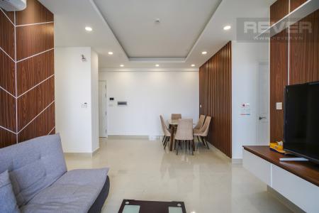 Phòng khách căn hộ SAIGON MIA Cho thuê căn hộ Saigon Mia 2PN, diện tích 66m2, đầy đủ nội thất, ban công hướng Đông thoáng mát