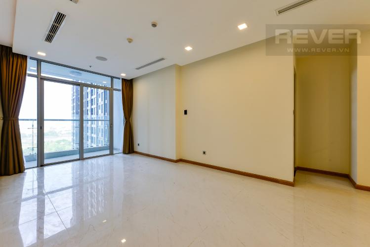 phòng khách Căn hộ Vinhomes Central Park tầng cao Park 6 nội thất cơ bản, view sông