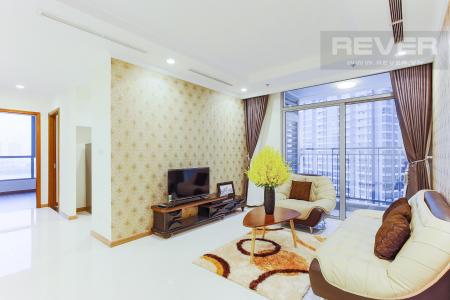 Phòng Khách Căn góc Vinhomes Central Park 3 phòng ngủ tầng trung L2 view sông