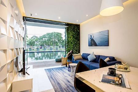 nhà mẫu Angia Skyline Căn hộ An Gia Skyline tầng cao, nội thất cơ bản