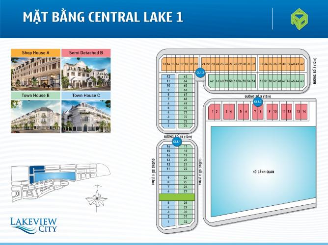 Layout Lakeview City Căn Shop-house Lakeview City thuận tiện kinh doanh hoặc làm văn phòng.