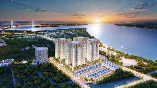 Phối cảnh dự án Q7 SAIGON RIVERSIDE Bán căn hộ Q7 Saigon Riverside 2PN, tầng cao, nội thất cơ bản, view sông Sài Gòn
