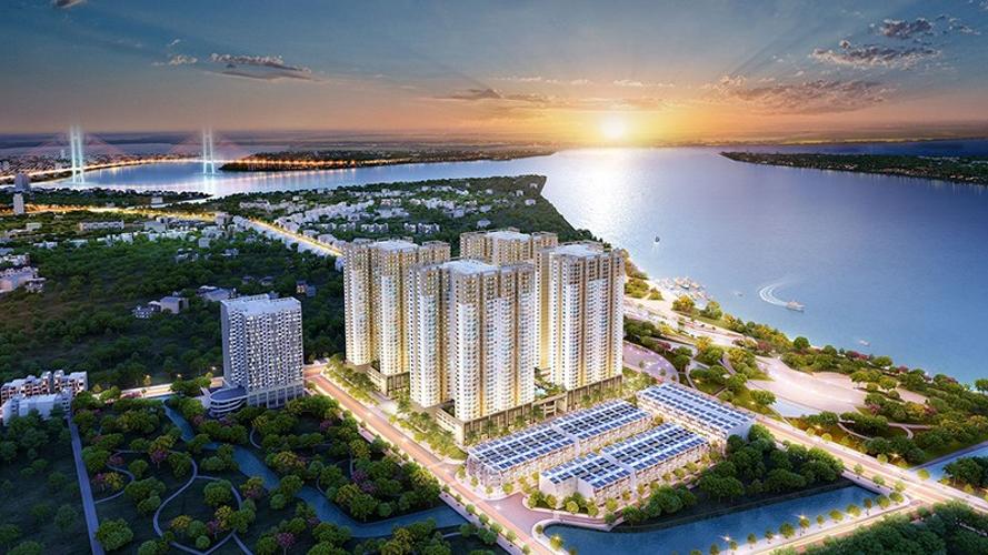 Phối cảnh dự án Q7 SAIGON RIVERSIDE Bán căn hộ Q7 Saigon Riverside 2PN, tầng cao, nội thất cơ bản, view sông Sài Gòn