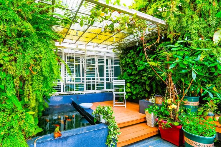 Sân Vườn căn hộ PHÚ HOÀNG ANH Bán duplex sân vườn Phú Hoàng Anh 3PN, tầng cao, tháp B, đầy đủ nội thất, view thoáng