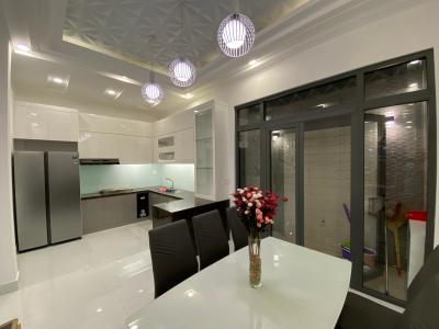 Phòng ăn và bếp nhà phố Nhà Bè Bán nhà 3 tầng hẻm 52 Đào Tông Nguyên, Nhà Bè, sổ hồng