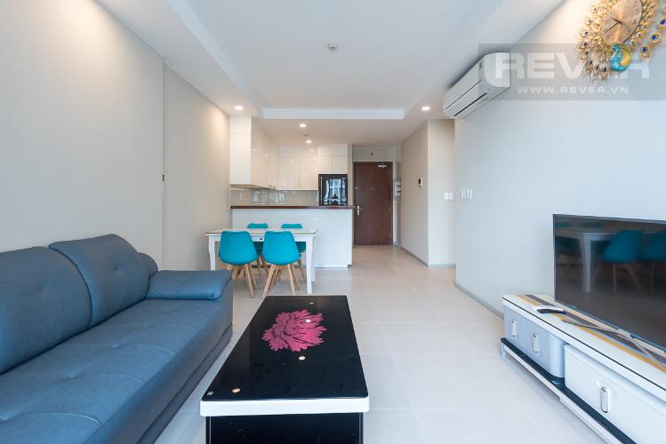 Phòng khách căn hộ THE GOLD VIEW Cho thuê căn hộ The Gold View 2PN, tầng cao, đầy đủ nội thất, ban công Đông Nam