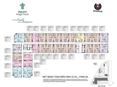 Layout Picity High Park, Quận 12 Căn hộ Picity High Park ban công hướng Bắc, view thoáng mát.