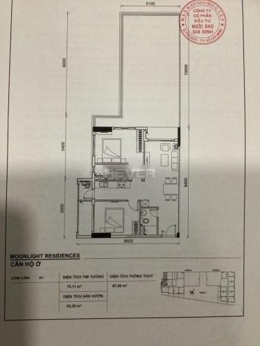 Mặt bằng căn hộ Moonlight Residence Căn hộ góc tầng 03 chung cư Moonlight Residence nội thất gỗ