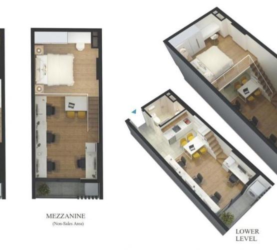 Layout căn hộ Sky 9 Căn hộ chung cư Sky 9 tầng thấp view cực thoáng mát, nội thất cơ bản.
