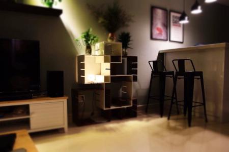 Nội thất căn hộ Happy City Căn hộ Happy City đầy đủ nội thất view thành phố thoáng mát.