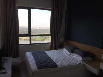 phòng ngủ căn hộ Masteri Thảo Điền Căn hộ Masteri Thảo Điền tầng cao, view sông và thành phố.