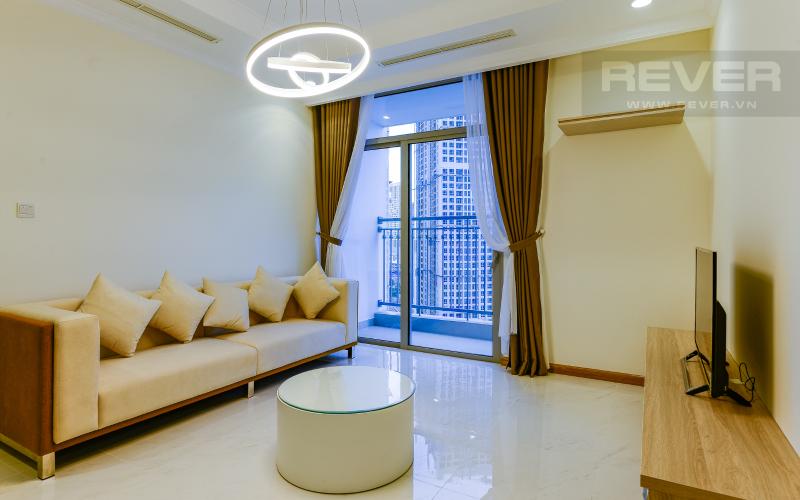 phòng khách Căn hộ Vinhomes Central Park trung tầng Landmark 1 view nội khu