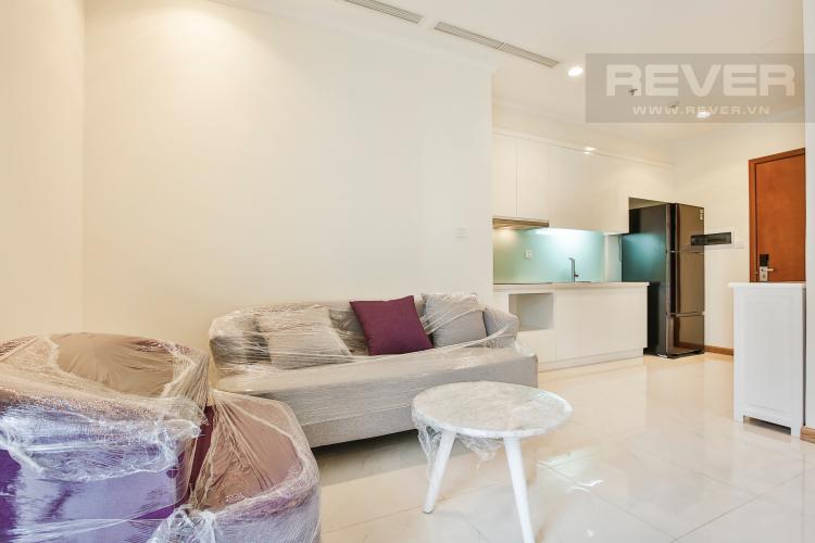 Phòng Khách Căn hộ OfficeTel 1 phòng ngủ Vinhomes Central Park view sông