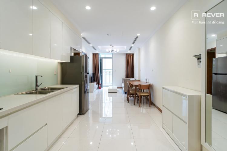 Phòng ăn và bếp căn hộ VINHOMES CENTRAL PARK Cho Thuê căn hộ Vinhomes Central Park 1PN, đầy đủ nội thất, ban công Đông Bắc