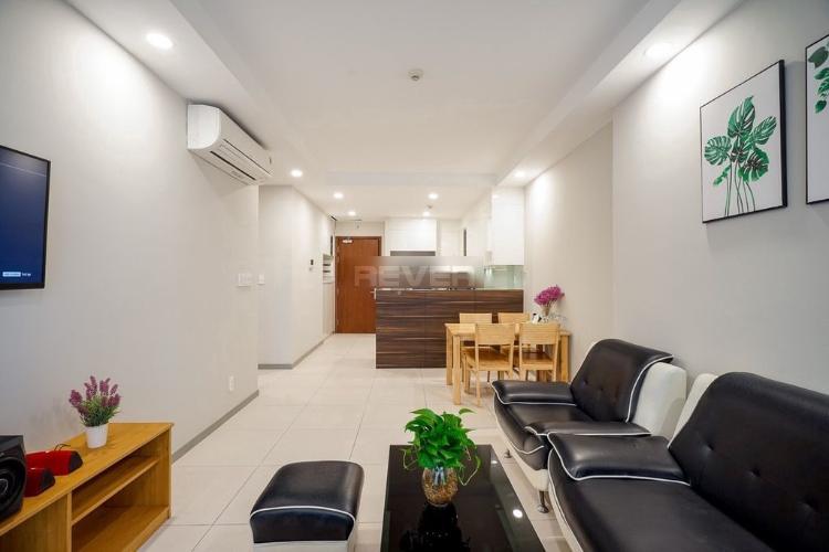 Phòng khách căn hộ The Gold View, Quận 4 Căn hộ The Gold View tầng cao bàn giao đầy đủ nội thất tiện nghi.