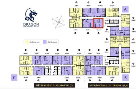 Layout căn hộ Topaz Elite Căn hộ Topaz Elite 2 phòng ngủ tầng 18, hướng Tây Bắc.