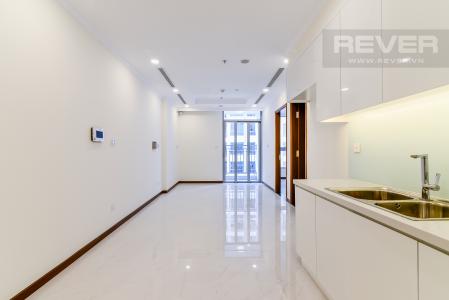 Phòng Khách Căn hộ Vinhomes Central Park 1 phòng ngủ tầng cao L6 nhà trống
