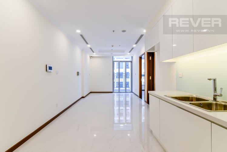 Phòng Khách Căn hộ Vinhomes Central Park 1 phòng ngủ tầng cao L6 nhà trống