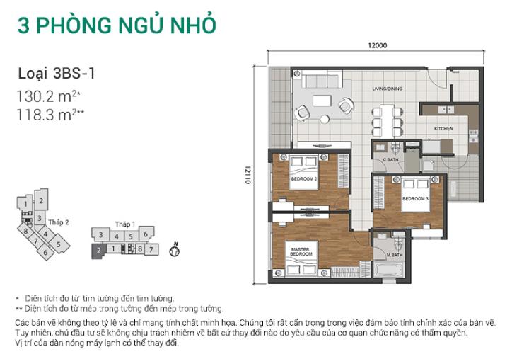Căn hộ 3 phòng ngủ Căn góc Estella Heights 3 phòng ngủ tầng cao T1 view nội khu