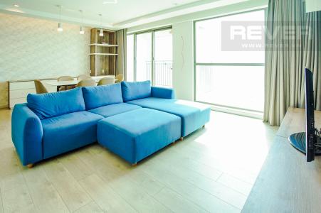 Phòng Khách Cho thuê căn hộ Riviera Point 2PN, tầng cao, đầy đủ nội thất, view sông thoáng mát