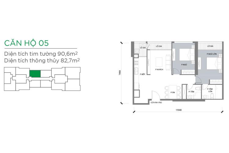 Căn hộ 2 phòng ngủ Căn hộ Vinhomes Central Park 2 phòng ngủ tầng cao Park 3 view sông