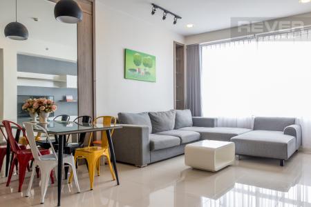 Phòng Khách Cho thuê căn hộ Sunrise City 3PN, tháp V4 khu South, đầy đủ nội thất, view sông thoáng mát