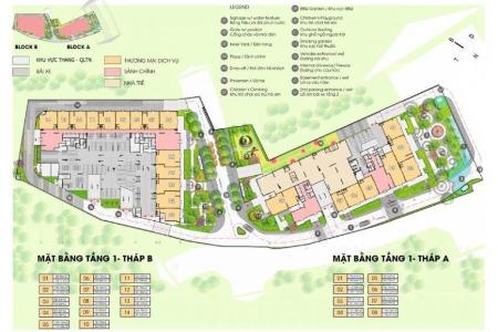 Mặt bằng chung Opal Boulevard Căn hộ tầng cao Opal Boulevard 2 phòng ngủ, nội thất cơ bản.