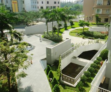 view nội khu căn hộ chung cư Phú Mỹ Căn hộ Block 01 chung cư Phú Mỹ đầy đủ nội thất