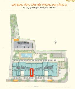 Layout tầng 2 Shophouse  ParkView Shophouse Moonlight Park View nội thất cơ bản, view hồ bơi.