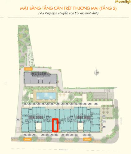 Layout tầng 2 Shophouse  ParkView Shophouse Moonlight Park View nội thất cơ bản, view hồ bơi.