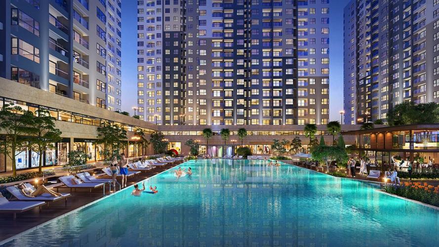 Nội khu hồ bơi Akari City Căn hộ Akari City tầng 20 bàn giao nội thất cơ bản