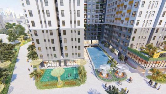 Tổng quan nội khu Bcons Green view Căn hộ Bcons Green View tầng trung, hướng Tây Bắc.