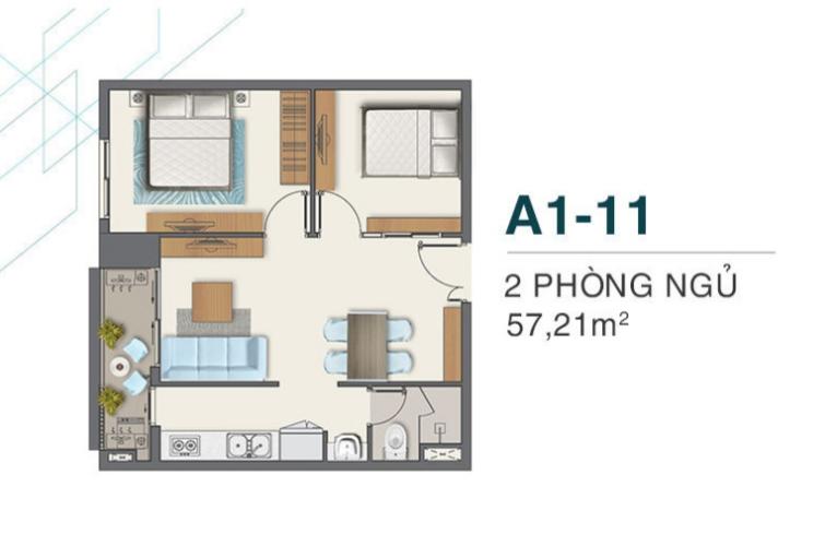 Mặt bằng căn hộ q7 boulevard Căn hộ Q7 Boulevard tầng trung, bàn giao kèm nội thất cơ bản.