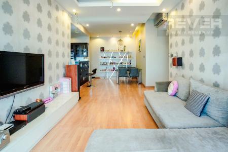 Phòng Khách Căn hộ Chung cư Phú Mỹ tầng cao, 3PN, nội thất đầy đủ, view hồ bơi