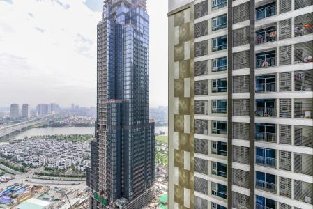 View Căn hộ Vinhomes Central Park 3 phòng ngủ tầng cao L4 nhà trống