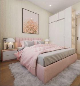 Phòng ngủ căn hộ Safari Khang Điền Cho thuê căn hộ Safira Khang Điền tầng trung, diện tích 69m2, đầy đủ nội thất.