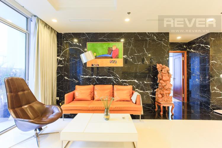 Phòng khách Căn góc Vinhomes Central Park tầng cao Central 3 view sông