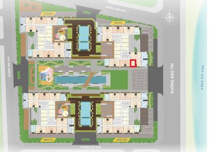 layout căn hộ Q7 Saigon Riverside Complex Bán căn hộ tầng cao Q7 Saigon Riverside nội thất cơ bản, thoáng gió