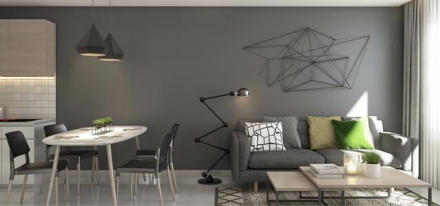 Phòng khách căn hộ CITISOHO Bán căn hộ Citisoho 2 phòng ngủ  diện tích 51m2, mới bàn giao