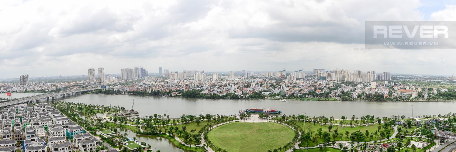 view Căn góc Vinhomes Central Park tầng cao Landmark 1 view trực diện về sông